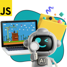 Язык программирования JavaScript + AI. Проектное обучение + геймификация + AI-помощники - КИБЕРшкола программирования для детей, компьютерные курсы для школьников, начинающих и подростков - KIBERone г. Люблино