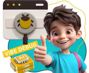 Тестирование & Vibe Debug. Охотники за багами - КИБЕРшкола программирования для детей, компьютерные курсы для школьников, начинающих и подростков - KIBERone г. Люблино
