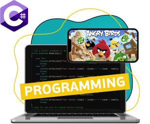 Программирование на C#. Удивительный мир 2D-игр - КИБЕРшкола программирования для детей, компьютерные курсы для школьников, начинающих и подростков - KIBERone г. Люблино